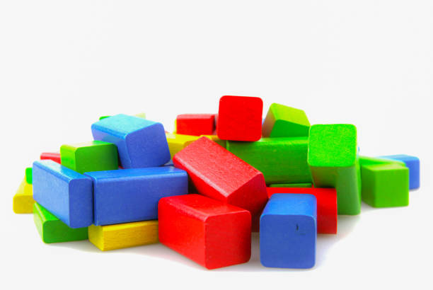 istock Children's wooden blocks for play 1073263730