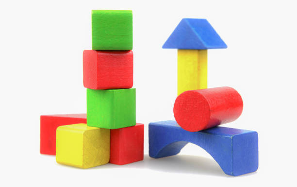 istock Children's wooden blocks for play 1073264060