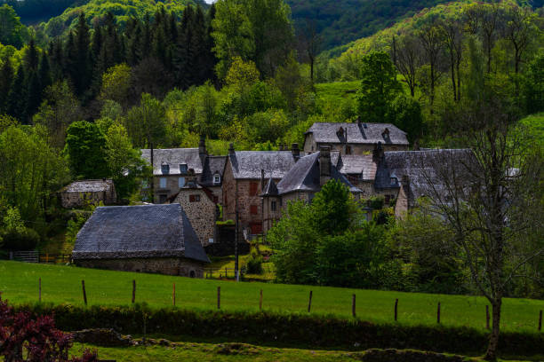 istock Cantal scenery and village Le Mas 1073267154