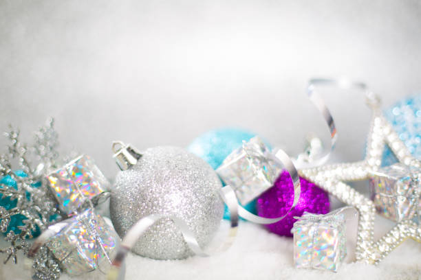 istock Christmas balls on snow 1073272998
