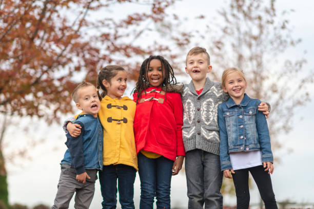 istock Children in the park in fall 1073274170