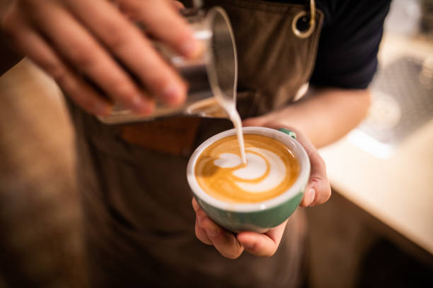 istock Barista make coffee cup latte art 1073280420