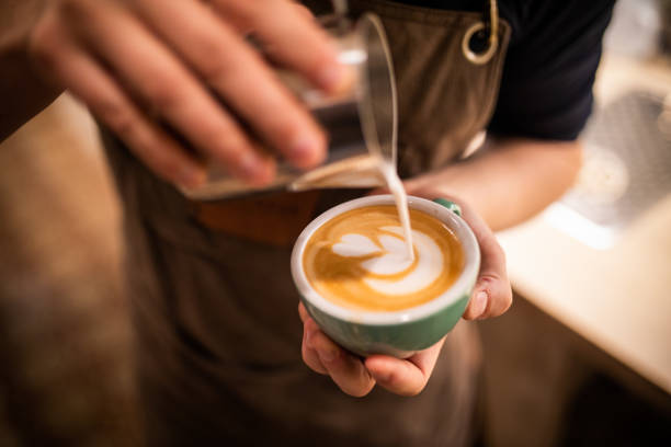 istock Barista make coffee cup latte art 1073280444