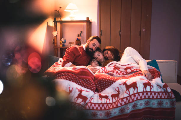 héhé à noël - plaid noel photos et images de collection