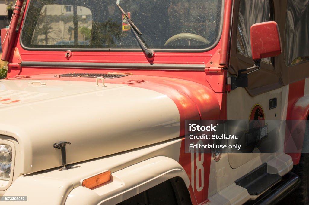 Jurassic Park Jeep Wrangler Number 18 As Seen In The Jurassic Park And  Jurassic World Movie Franchise Stock Photo - Download Image Now - iStock
