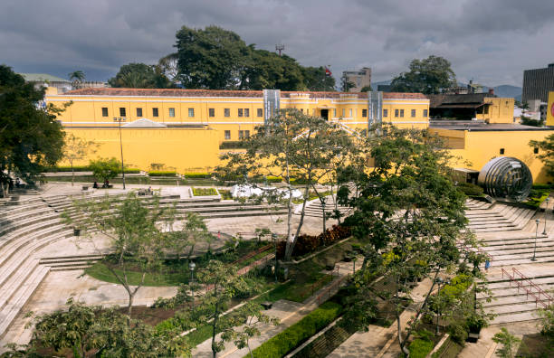 Plaza de la Democracia and the National Museum of Costa Rica in downtown San Jose, Costa Rica. San José, Costa Rica - January 12, 2018: Plaza de la Democracia and the National Museum of Costa Rica in downtown San Jose, Costa Rica. museo stock pictures, royalty-free photos & images