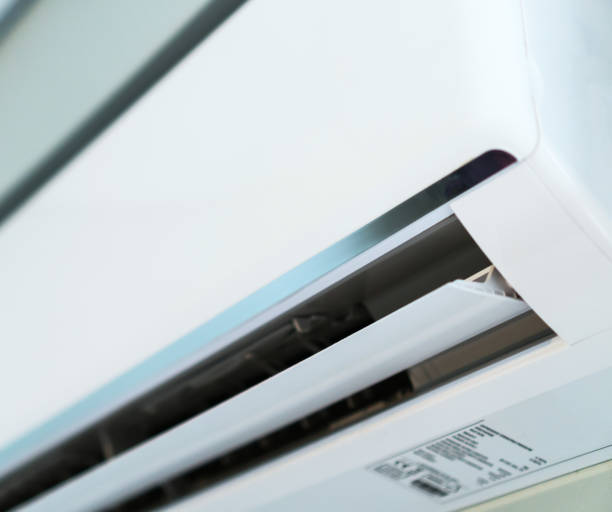 istock Air conditioner inverter mounted on the wall. 1073312196