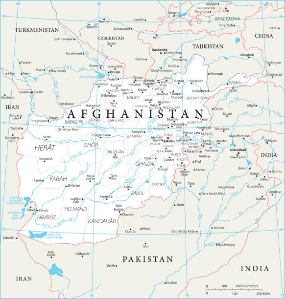 illustrations, cliparts, dessins animés et icônes de 02 - afghanistan - blanc 10 - kandahar