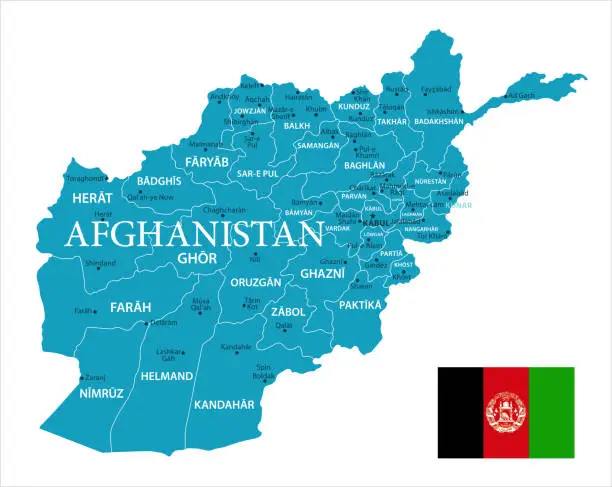 Vector illustration of 11 - Afghanistan - Murena Isolated 10