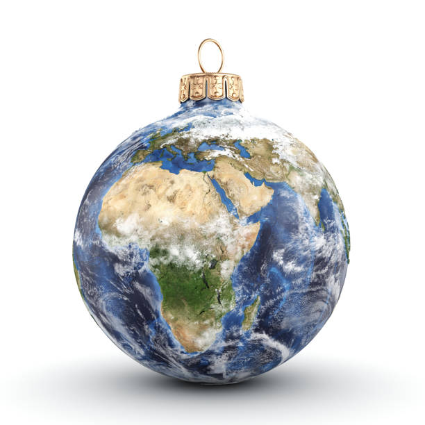 istock 3D rendering Christmas ball Planet Earth 1073320204
