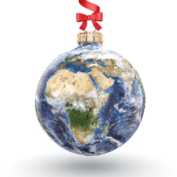istock 3D rendering Christmas ball Planet Earth 1073322162