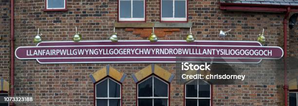 Llanfairpwllgwyngyllgogerychwyrndrobwllllantysiliogogogoch In Wales Stock Photo - Download Image Now