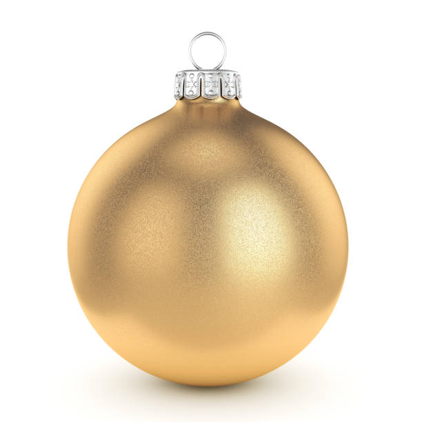 istock 3D rendering gold Christmas ball 1073331726