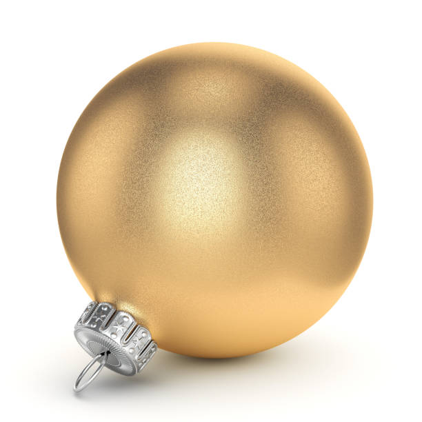 istock 3D rendering gold Christmas ball 1073331794