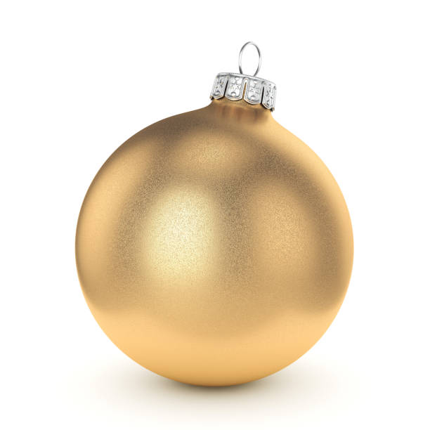 istock 3D rendering gold Christmas ball 1073332190