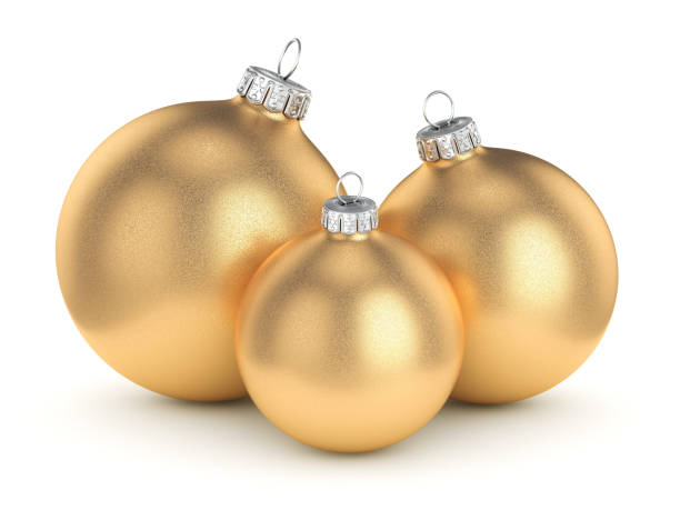 istock 3D rendering gold Christmas ball 1073342120
