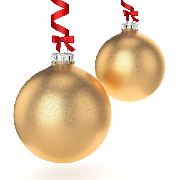 istock 3D rendering gold Christmas ball 1073342124