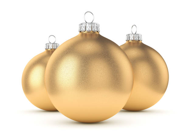 istock 3D rendering gold Christmas ball 1073342778