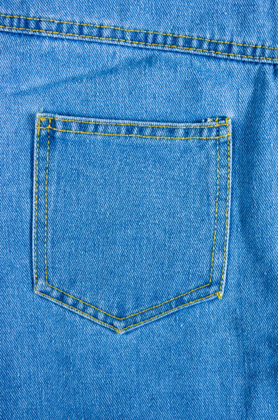 istock Blue washed faded jeans texture with seams 1073344138