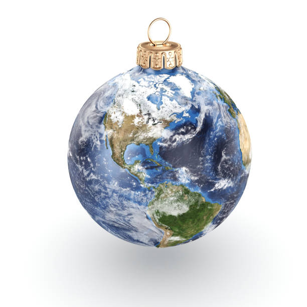 istock 3D rendering Christmas ball Planet Earth 1073348090