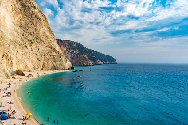 istock Porto katsiki beach in lefkada, Greece 1073375482