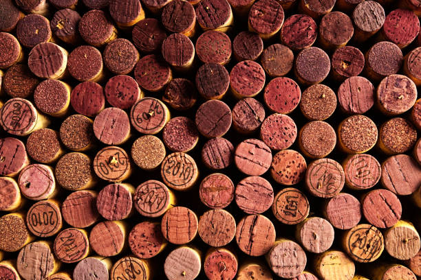 istock Wine Cork Stoppers with Vintage Years 1073376112