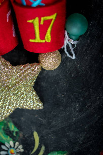 istock Copy space with Christmas tree and advent calendar. 1073402674