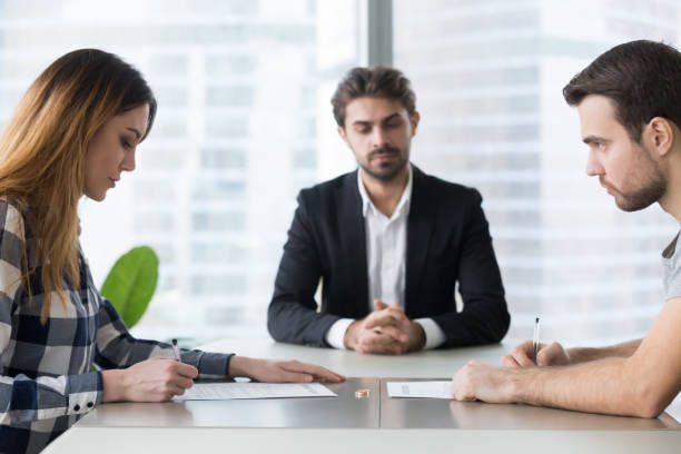 istock Unhappy married family young couple getting divorced 1073416108