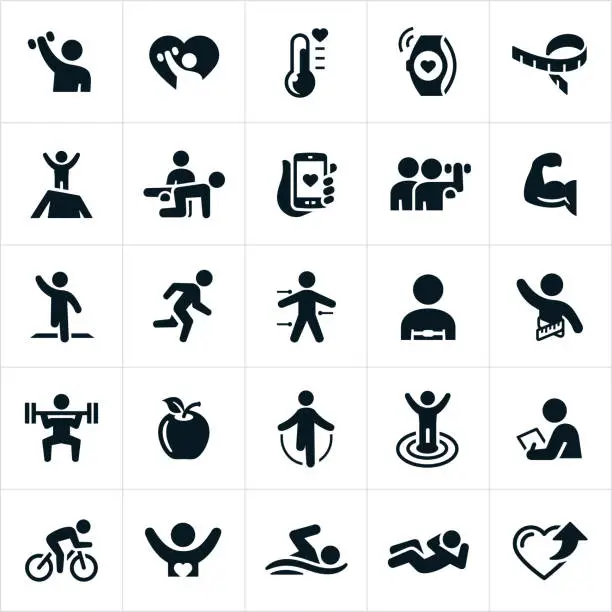 Vector illustration of Fitness Icons