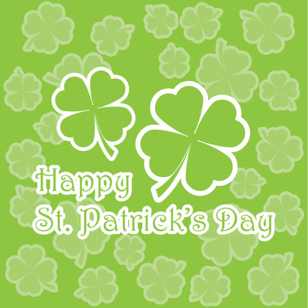 istock St. Patrick's Day illustration with shamrock leaves on leaves background suitable for St. Patrick's Day greeting card 1073426950