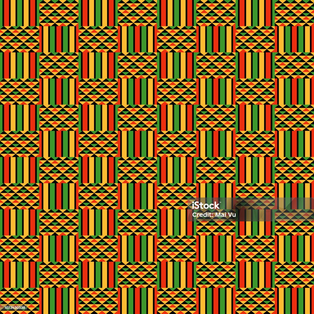 Kent State Pattern Kente Cloth Seamless Pattern Stock Illustration - Download Image Now ...