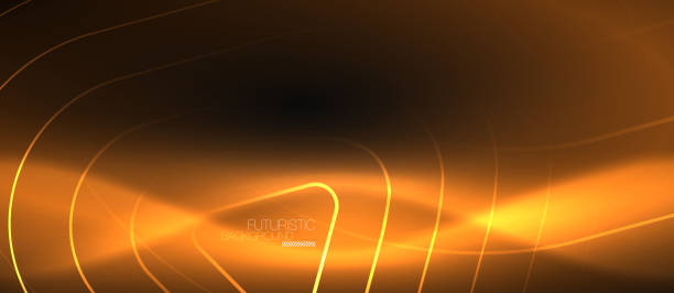 istock Dark black abstract background with neon colors and lines 1073450292