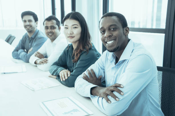 istock Happy excited multiethnic business students ready for seminar 1073454656