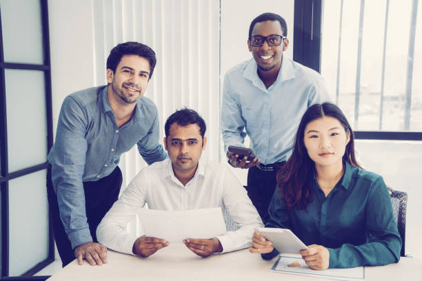 istock International business group working on new project 1073454820