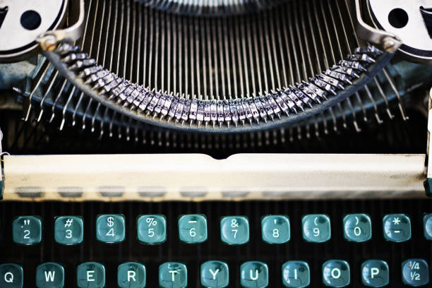 istock Vintage typewriter machine keys close-up or macro shot 1073461870