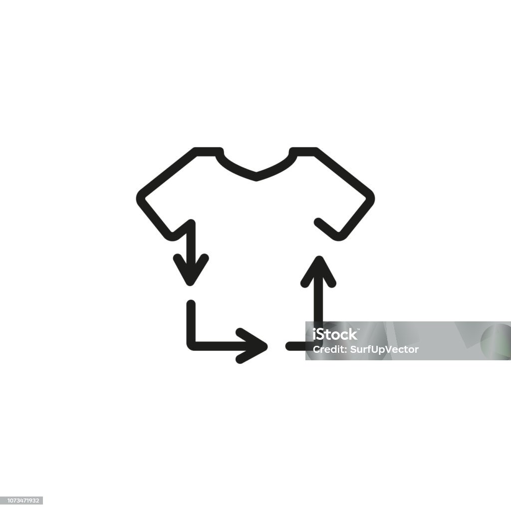 Recycling Clothes Line Icon Stock Illustration - Download Image Now ...