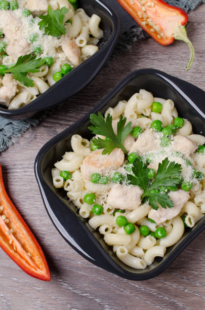 istock Traditional pasta with chicken slices 1073493310