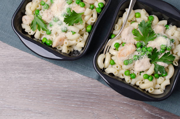 istock Traditional pasta with chicken slices 1073493356