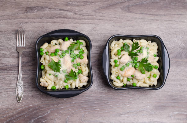 istock Traditional pasta with chicken slices 1073493630