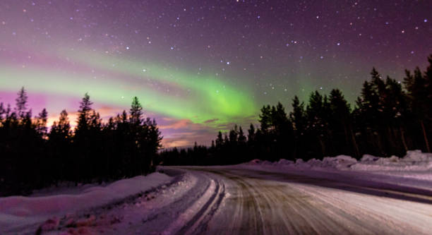 istock Aurora light in Murmansk, Northern Russia Mar 2018. 1073496918