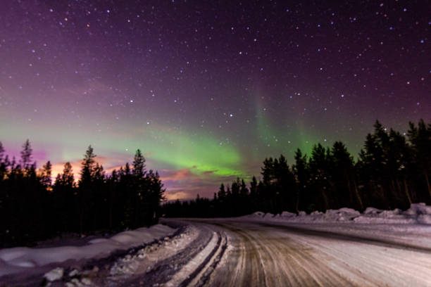 istock Aurora light in Murmansk, Northern Russia Mar 2018. 1073496954