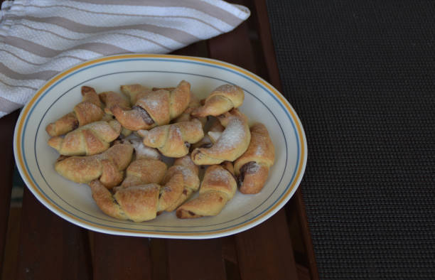 istock Freshly baked homemade croissants. 1073503224
