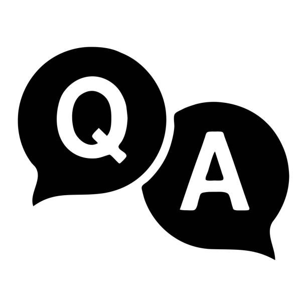 illustrazioni stock, clip art, cartoni animati e icone di tendenza di icona della risposta alle domande. simbolo q & a - speech bubble token talking discussion