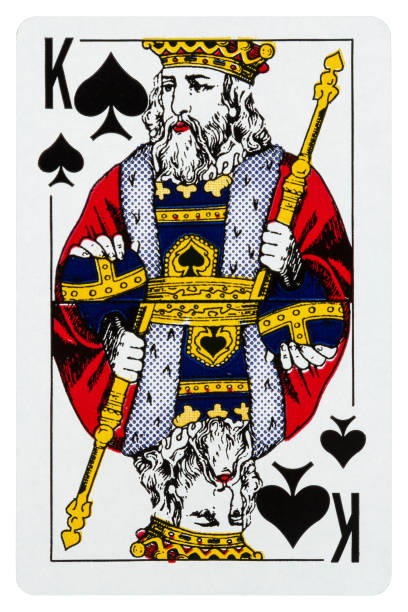 istock Playing card king of spades isolated on white 1073545026