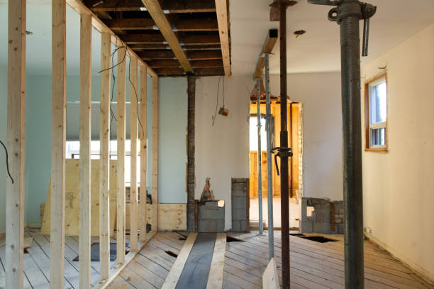 Shoring frame on a renovation site in Toronto, Canada