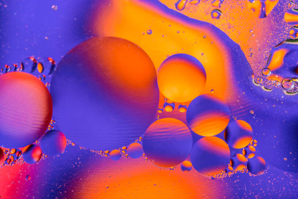 istock Scientific image of cell membrane. Macro up of liquid substances. Abstract molecule atom sctructure. Water bubbles. Macro shot of air or molecule. Biology, physics or chemistry abstract background. 1073569700