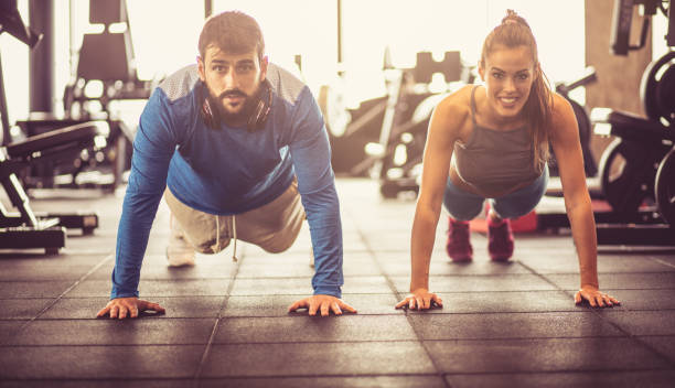 istock Do your push ups and don't give up. 1073576610