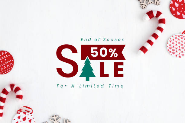 istock 50% Christmas sale sign mockup 1073583630