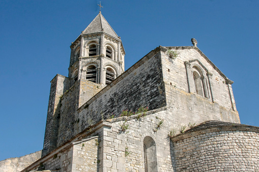Church in medieval village of La garde Adhemar in the south of France