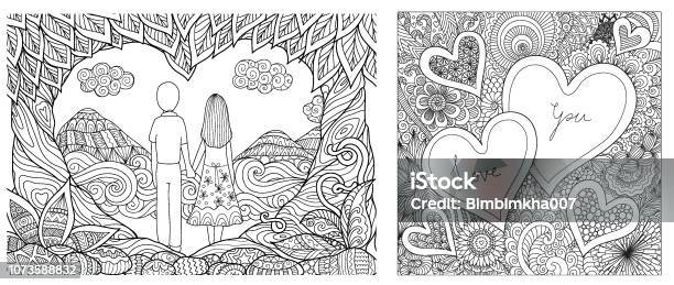 Holding Hand Stock Illustration - Download Image Now - Adult, Coloring Book Page - Illlustration Technique, Abstract